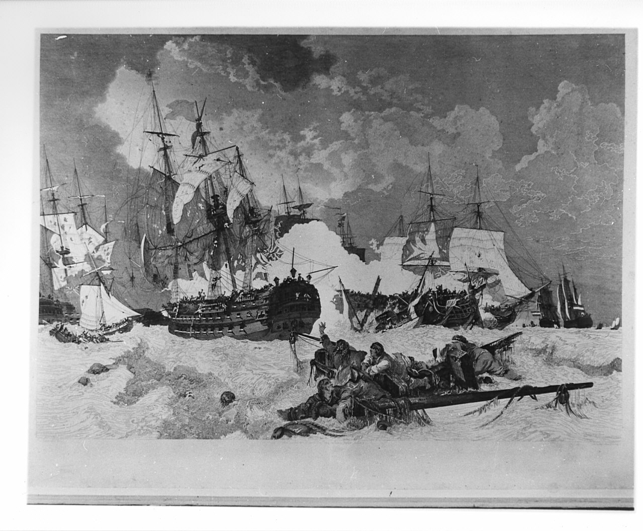 battaglia navale (stampa) di Fittler James (fine/inizio secc. XVIII/ XIX)