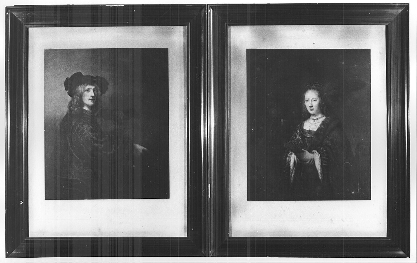 signora con ventaglio (stampa) - ambito tedesco (sec. XIX)