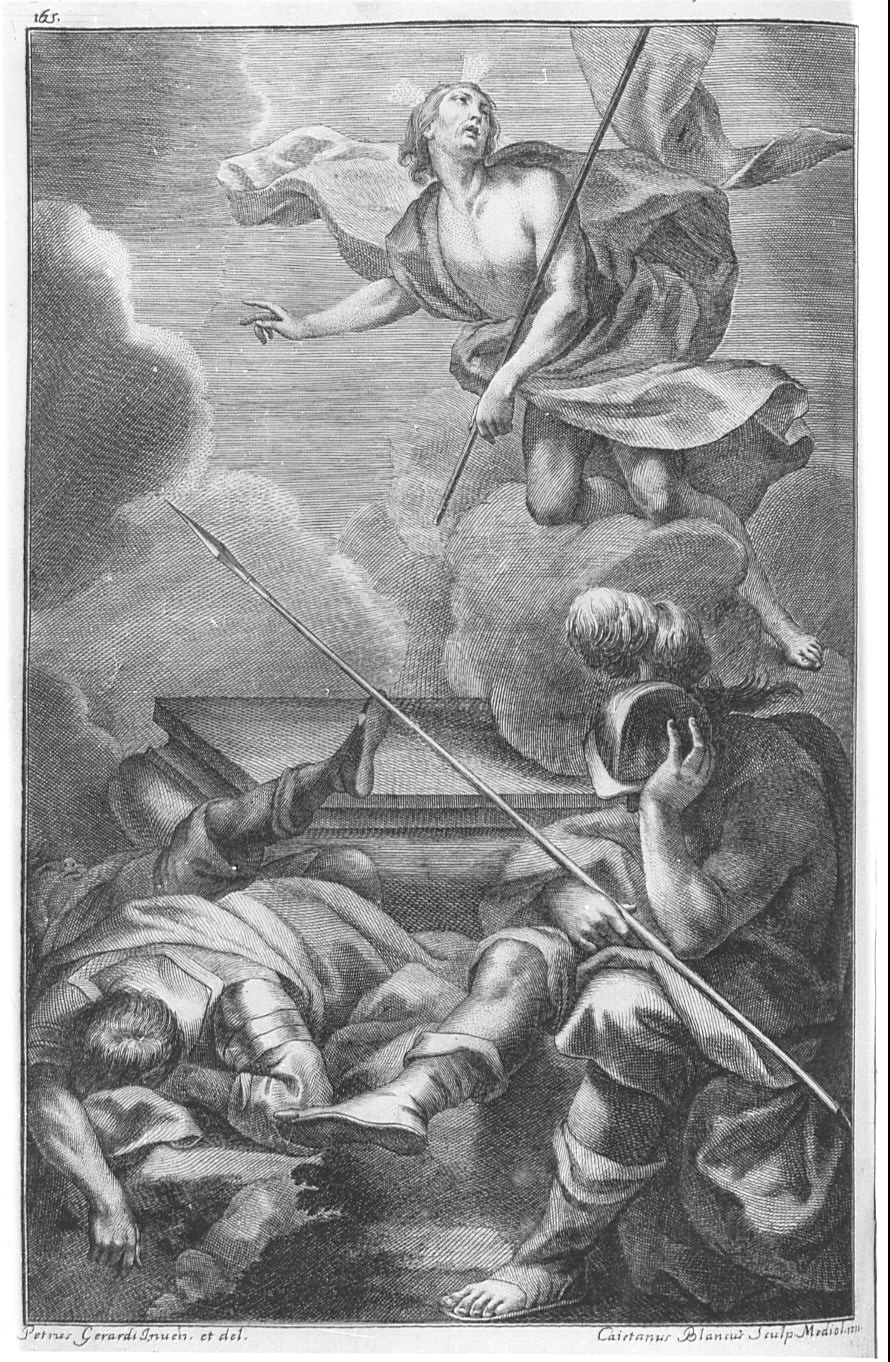 Cristo risorto (stampa, elemento d'insieme) di Bianchi Gaetano (sec. XVIII)