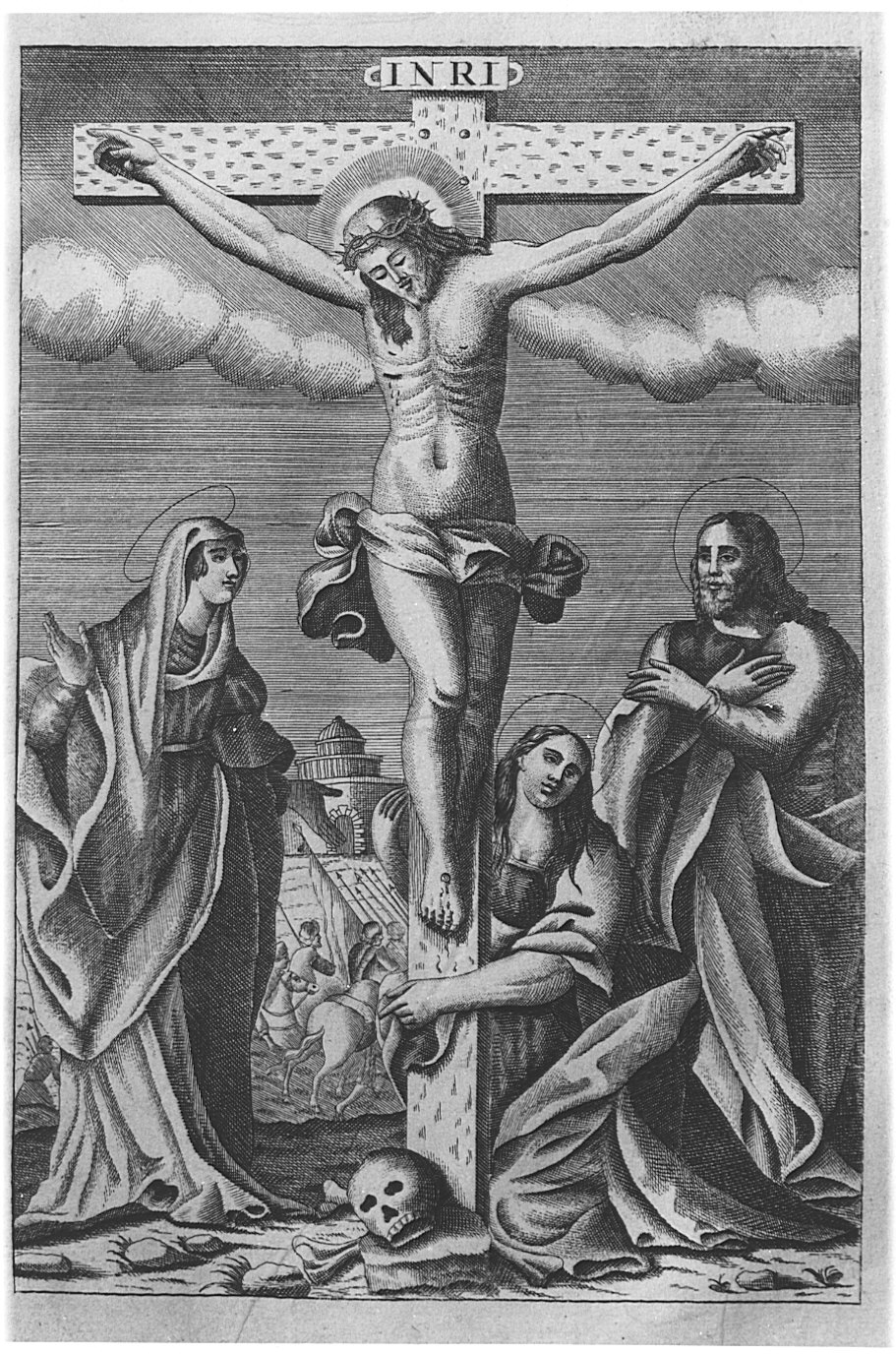 crocifissione di Cristo (stampa, elemento d'insieme) di Desbois Martial (sec. XVII)