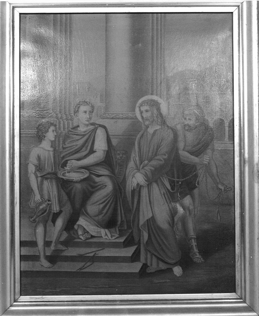 stazione I: Gesù condannato a morte (stampa, elemento d'insieme) - ambito italiano (seconda metà sec. XIX)