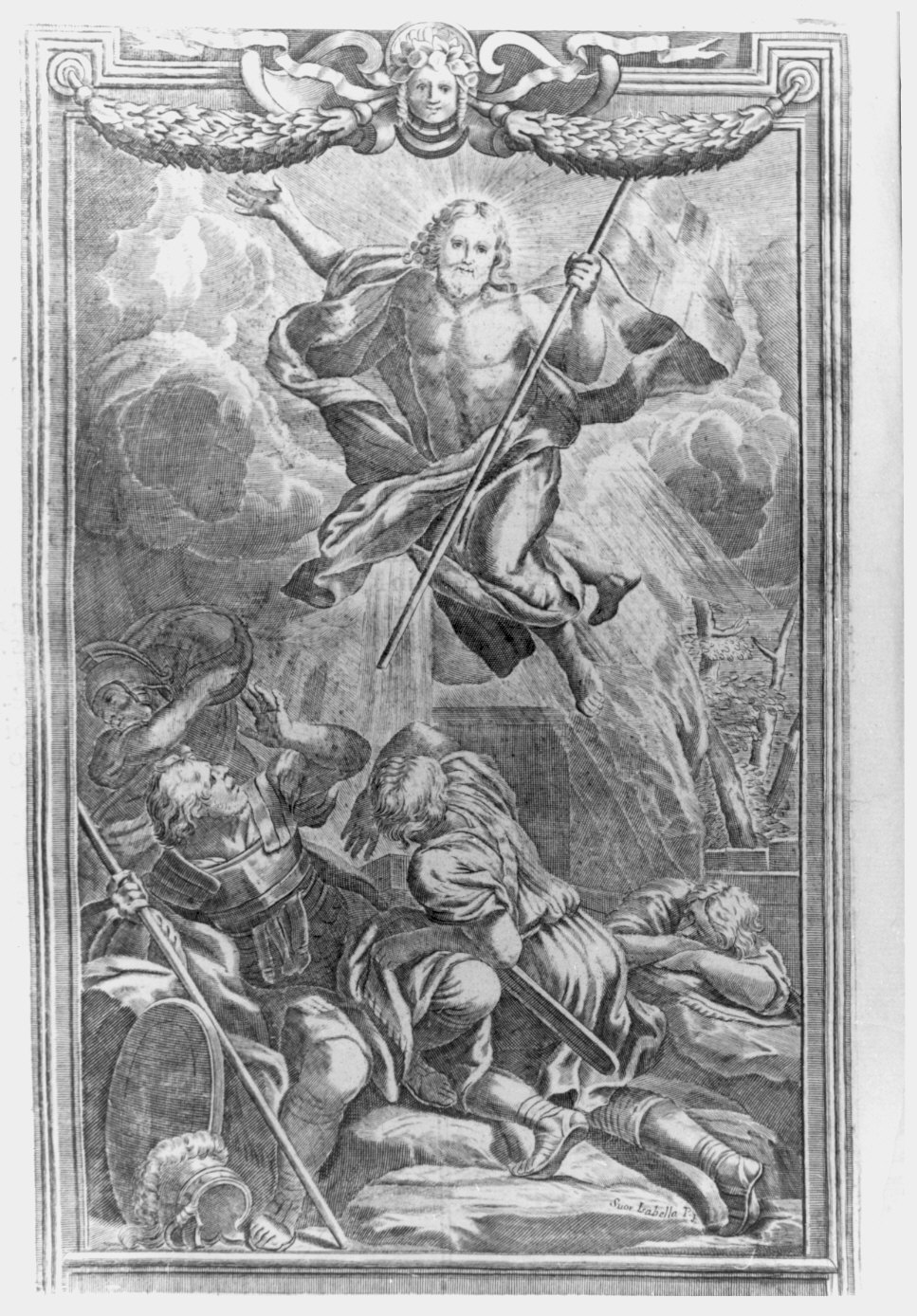 resurrezione di Cristo (stampa) di Piccini Isabella (attribuito) (sec. XVII)