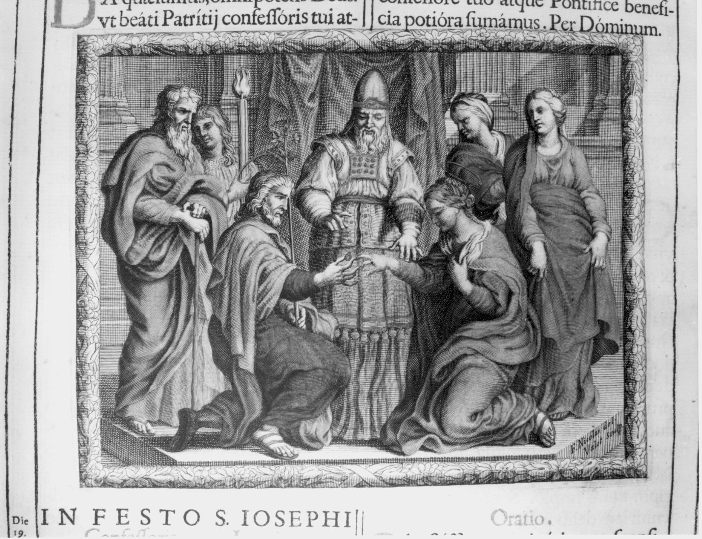Sposalizio di Maria Vergine (stampa) di Vallet Guillaume (attribuito), Lorrain Nicolas François (attribuito) (sec. XVII)