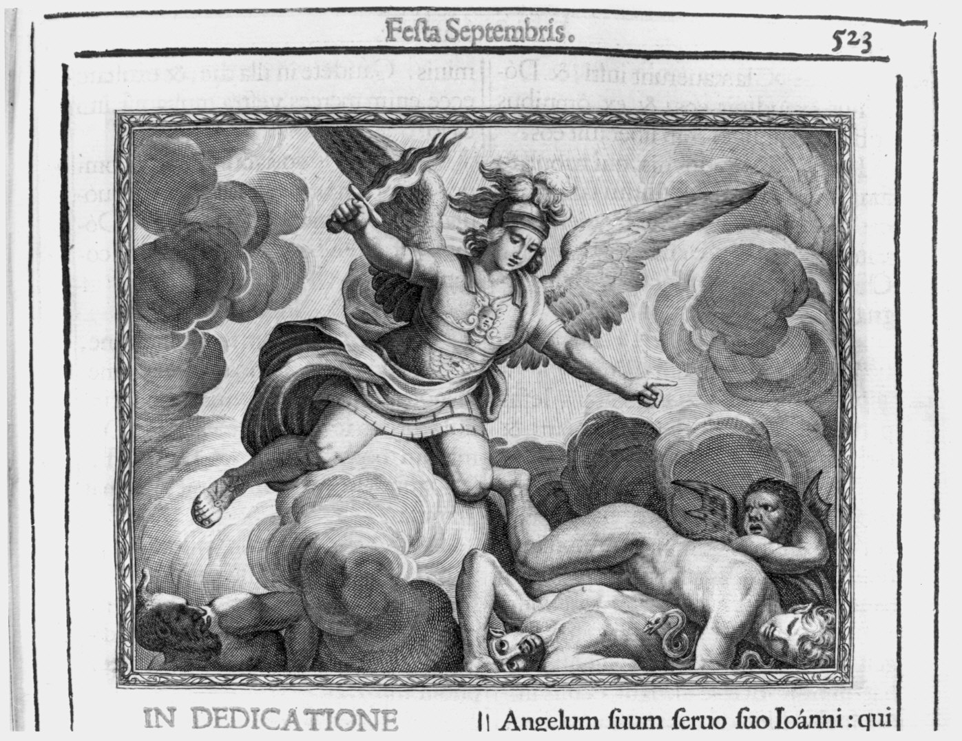 San Michele Arcangelo (stampa) - ambito italiano (sec. XVII)