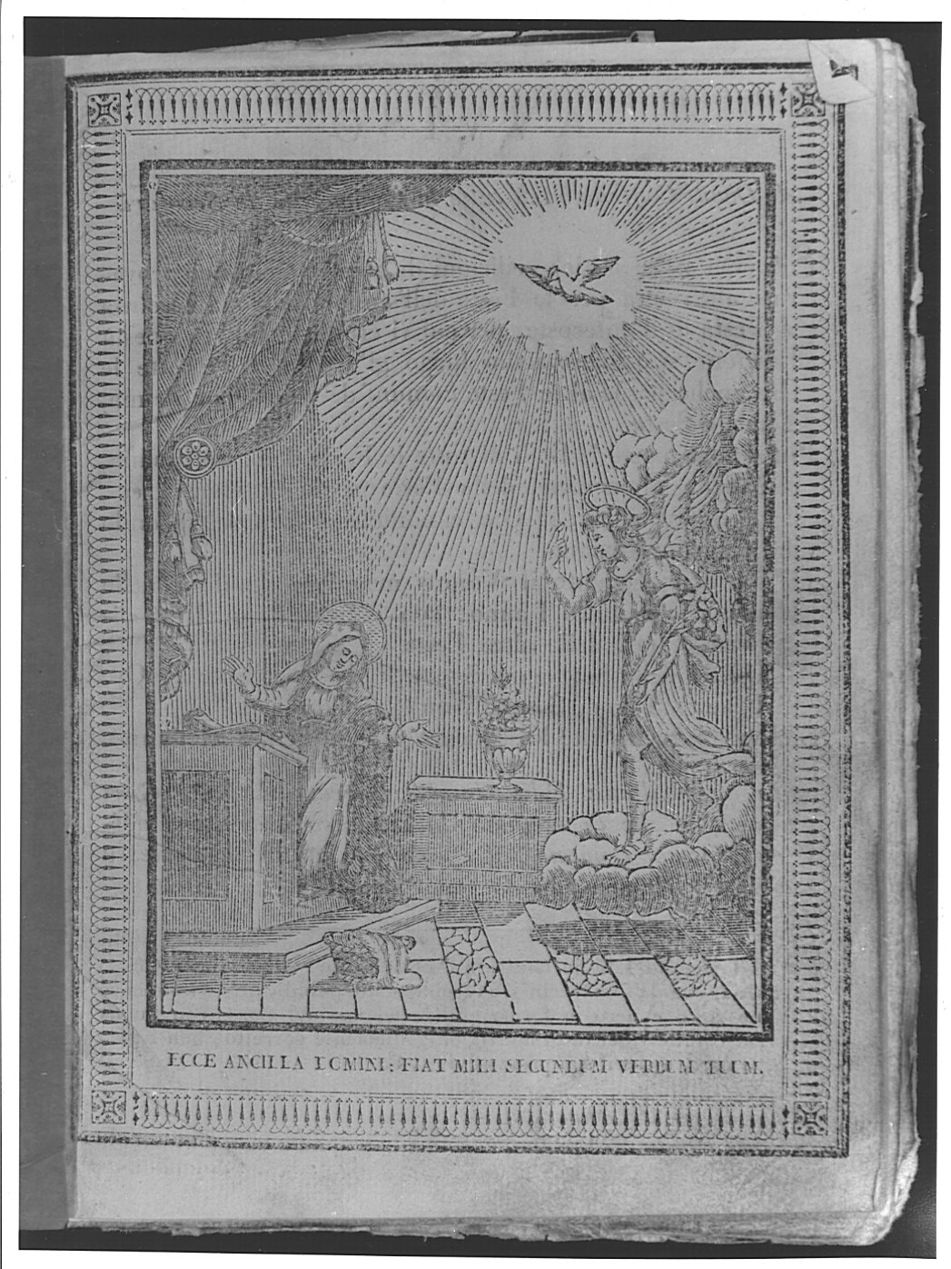 Annunciazione (stampa) - ambito piemontese (sec. XIX)