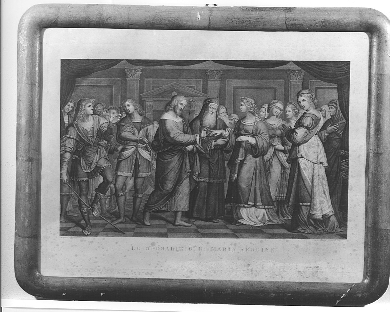 Sposalizio di Maria Vergine (stampa, elemento d'insieme) di Rampoldi Carlo (sec. XIX)