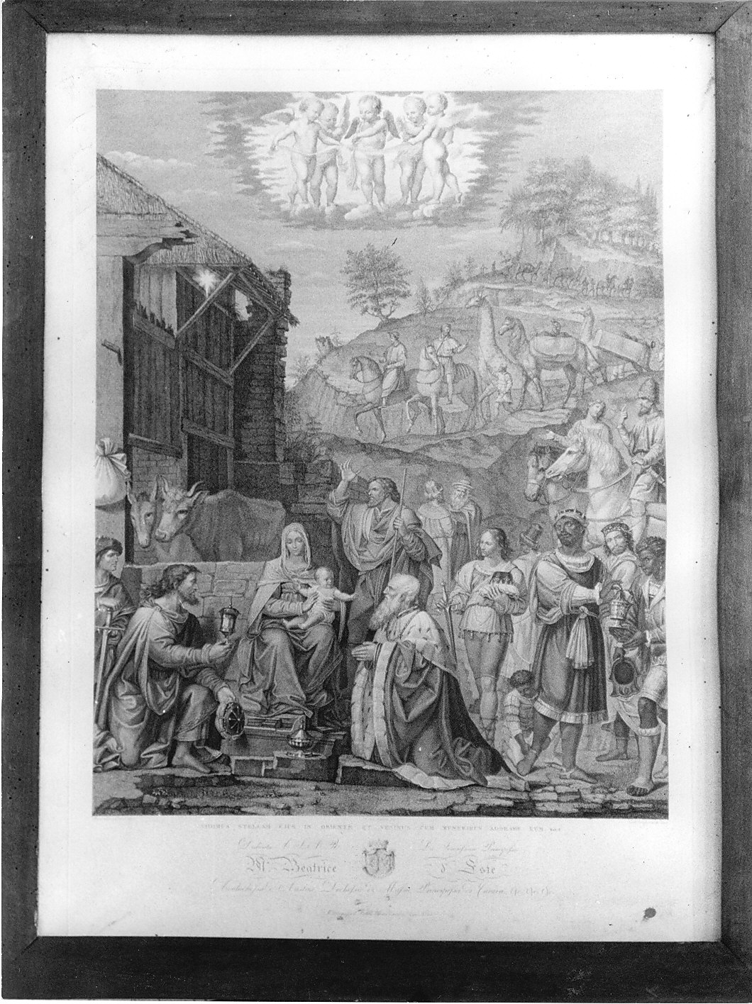 adorazione dei Re Magi (stampa) di Della Rocca Carlo, Luini Bernardino (prima metà sec. XIX)