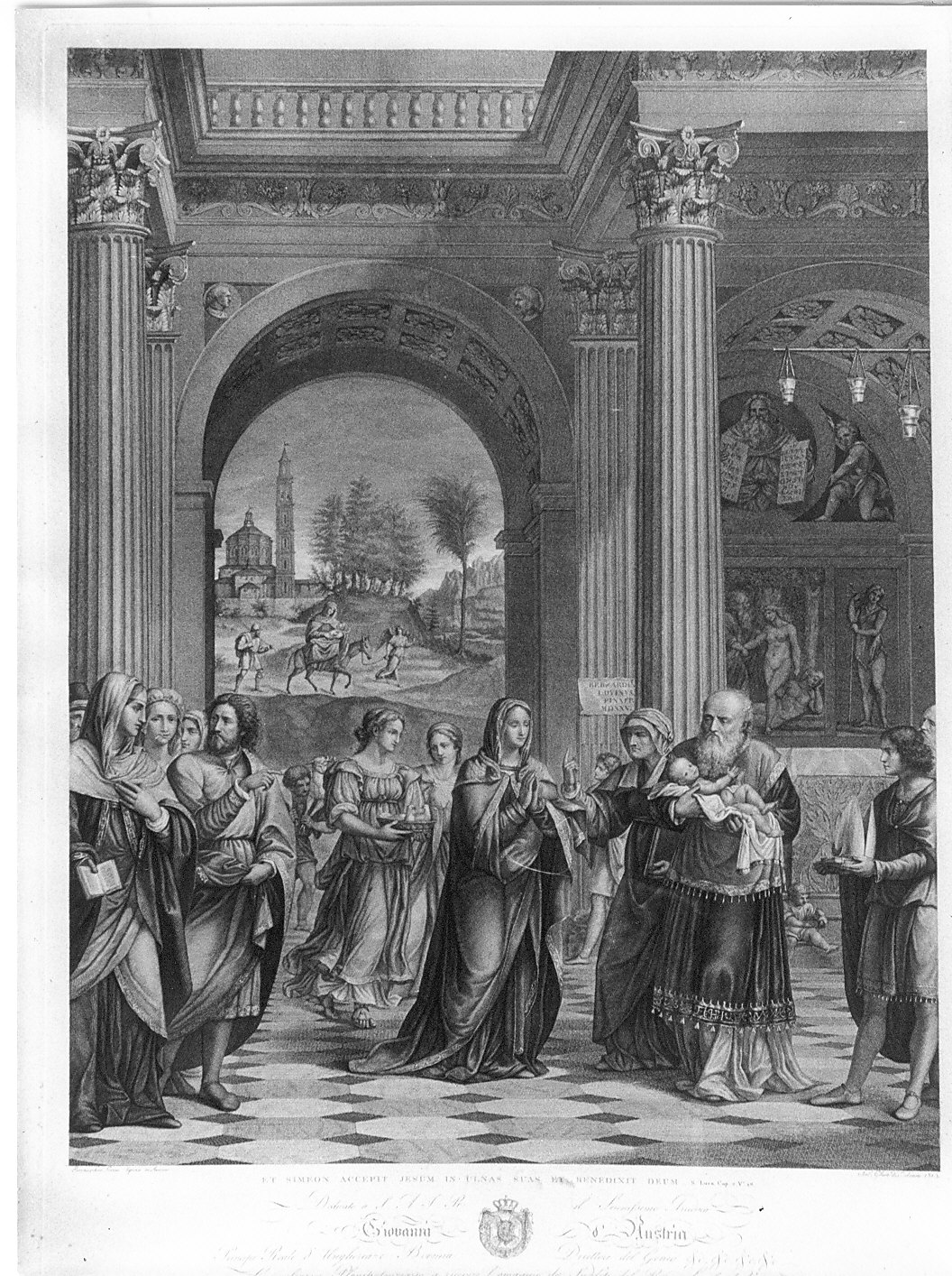 presentazione di Gesù al tempio (stampa) di Giberti Antonio, Luini Bernardino (sec. XIX)