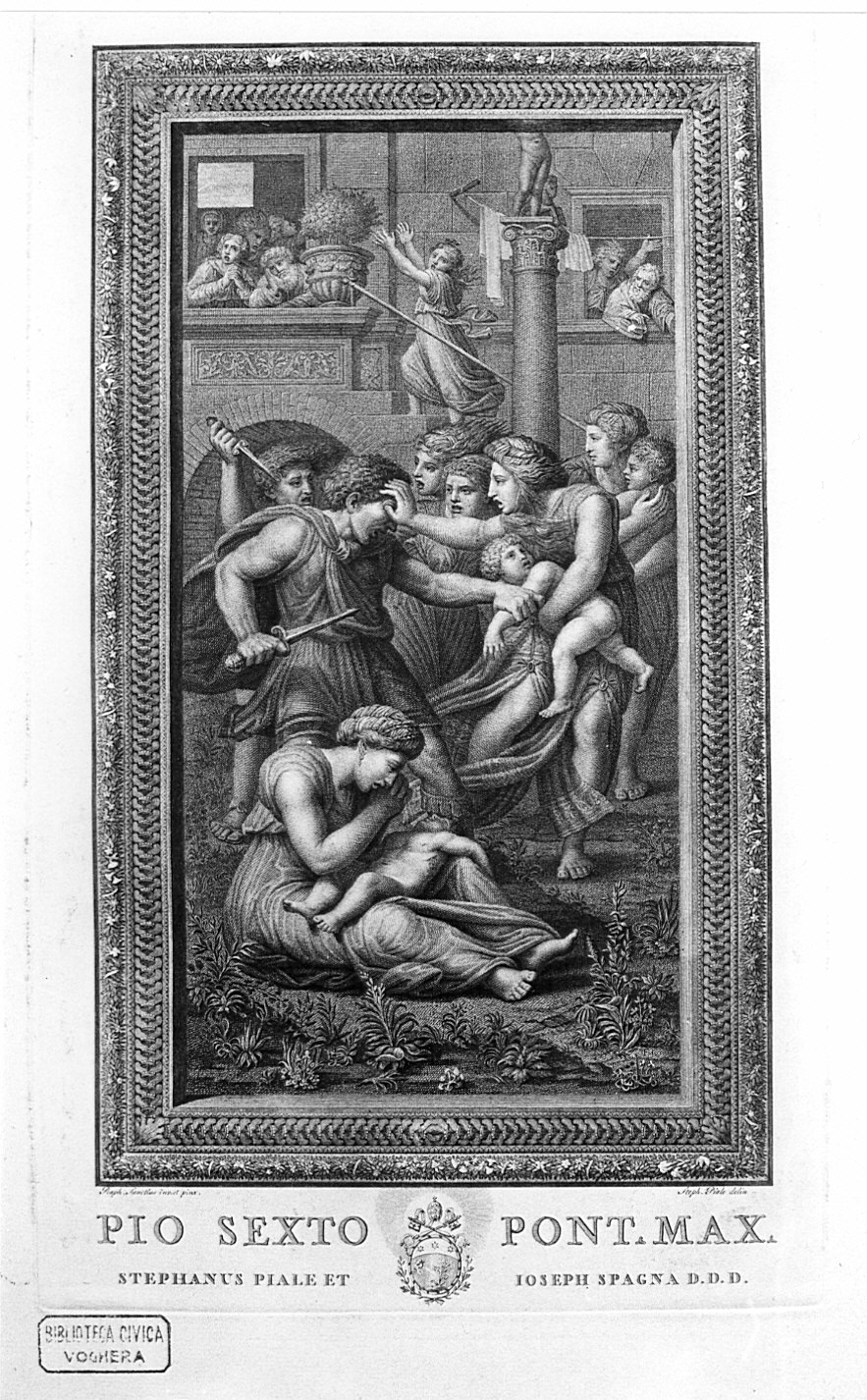 strage degli innocenti (stampa) di Sanzio Raffaello (attribuito), Piale Stefano (attribuito) (seconda metà sec. XVIII)