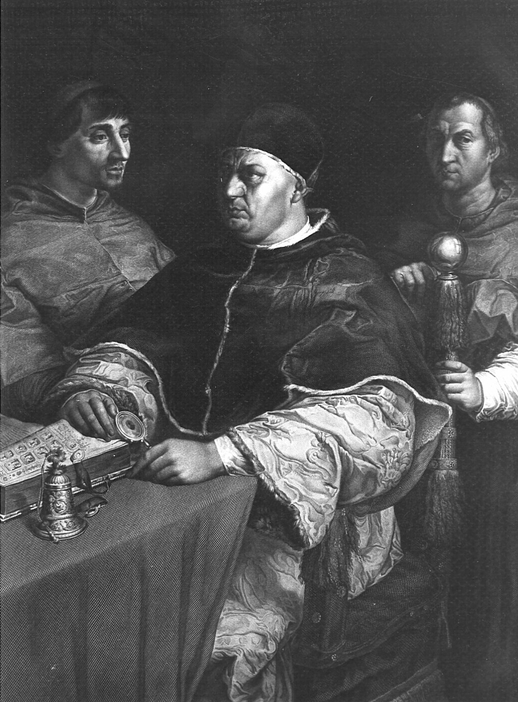 papa Leone X (stampa) di Pisante Francesco (attribuito), Sanzio Raffaello (attribuito) (sec. XIX)