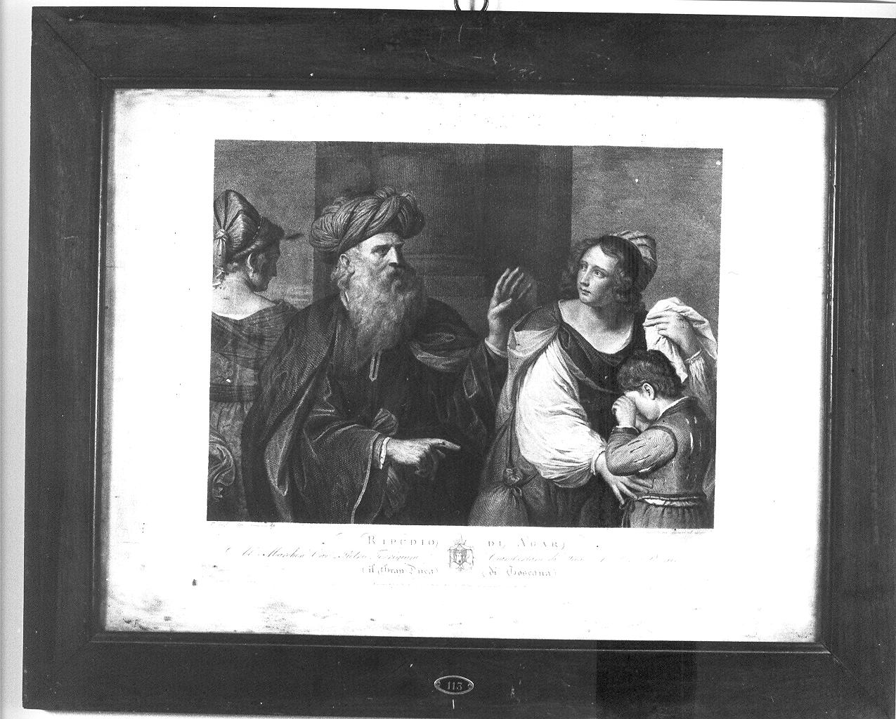 ripudio di Agar (stampa) di Barbieri Giovan Francesco detto Guercino (attribuito), Iesi Samuele (attribuito) (sec. XIX)