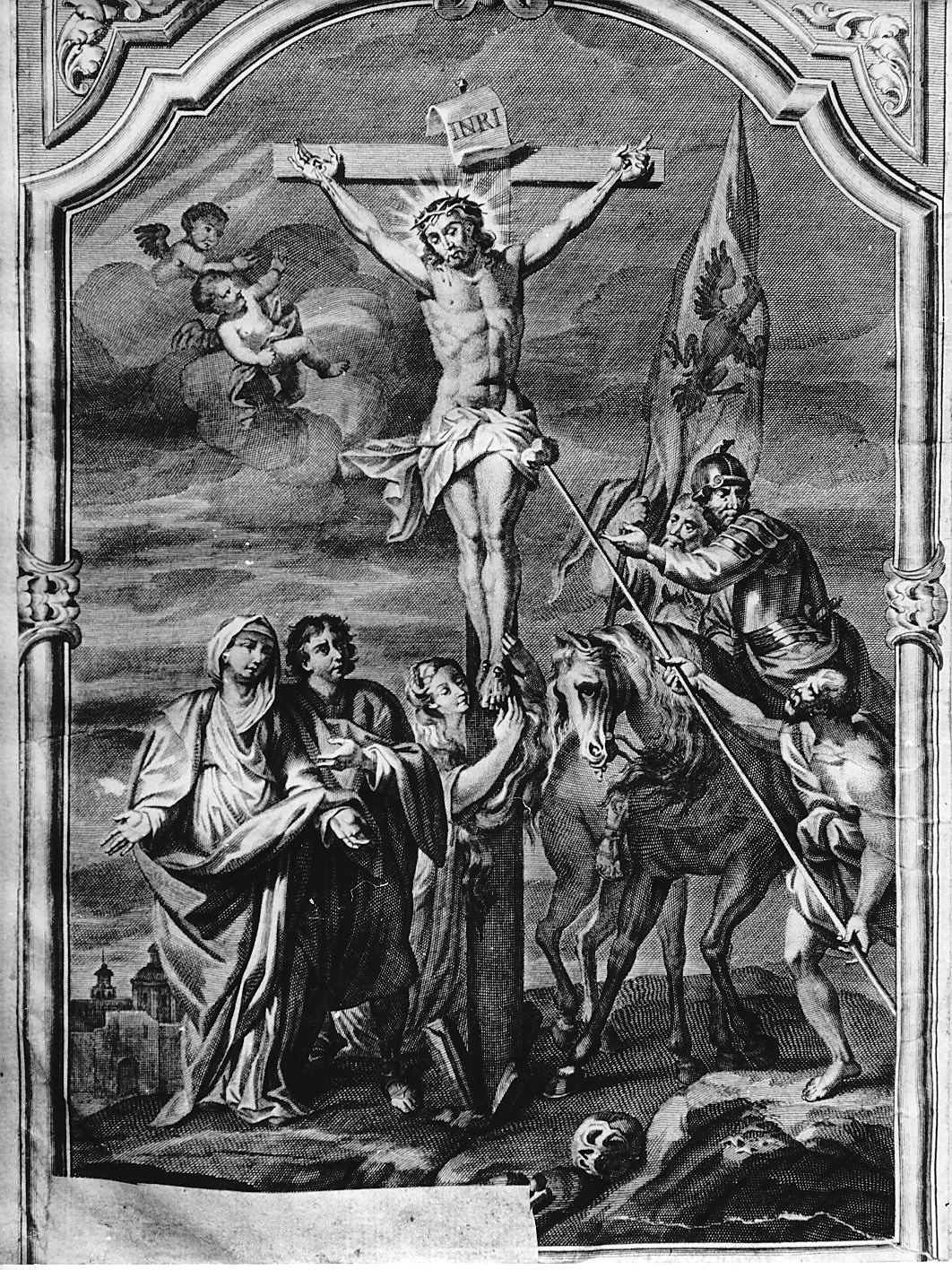 crocifissione di Cristo (stampa) di Heylbrouck Michael (sec. XVIII)