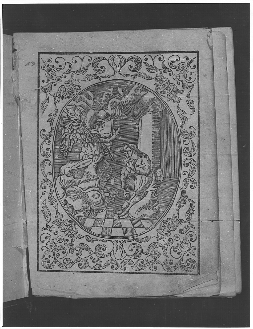 Annunciazione (stampa) - ambito Italia settentrionale (sec. XIX)