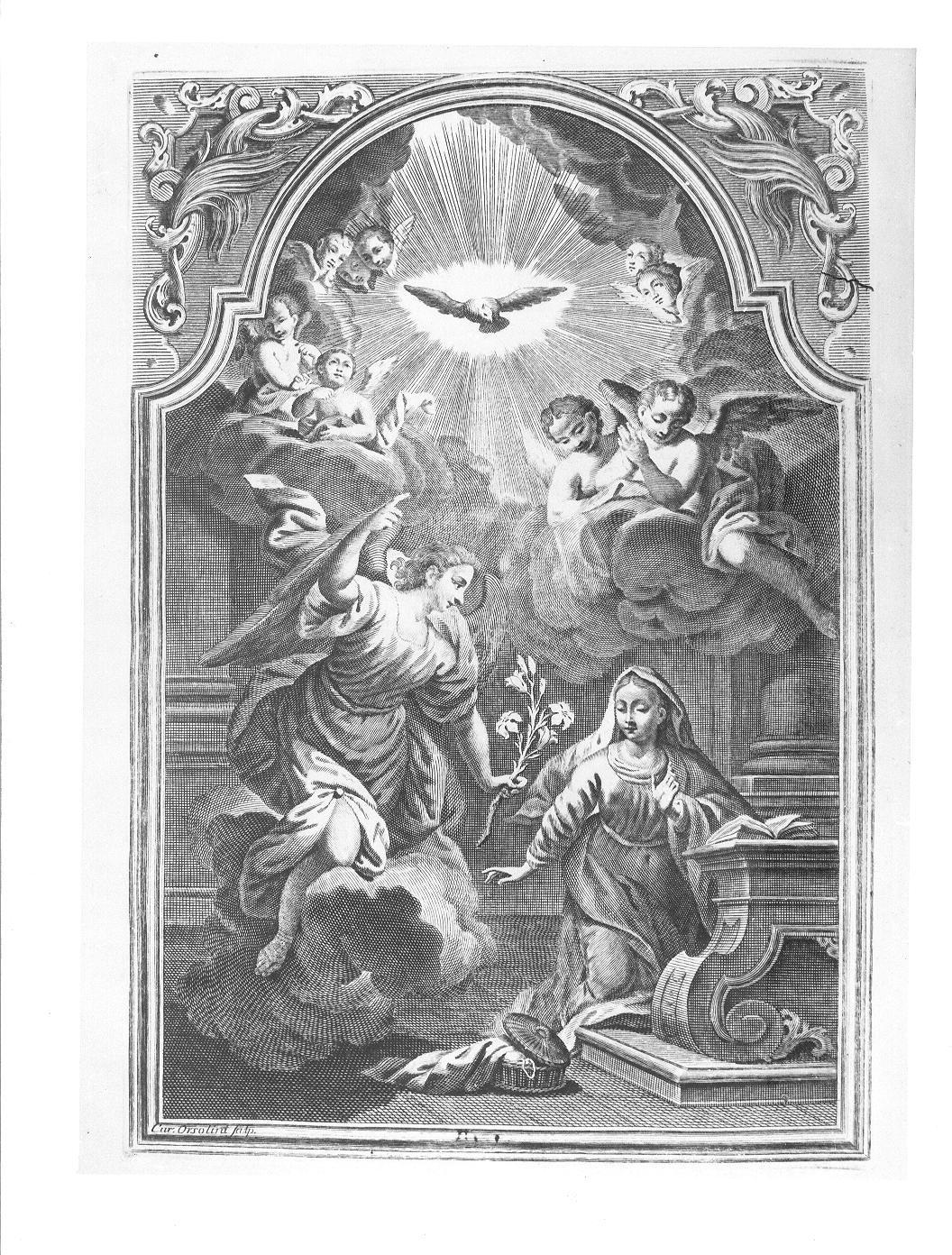 Annunciazione (stampa) - ambito lombardo (sec. XVIII)