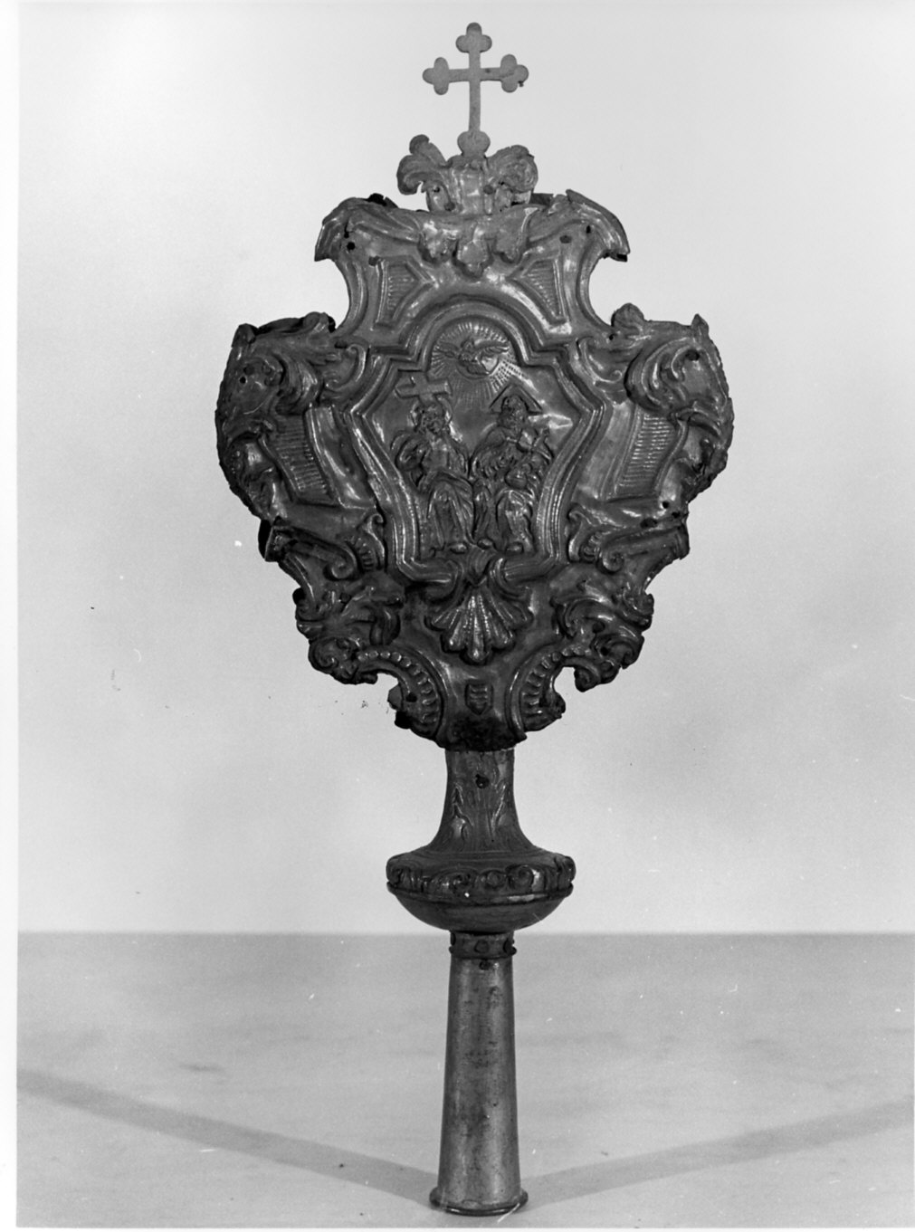 mazza processionale, opera isolata - bottega lombarda (sec. XVIII)