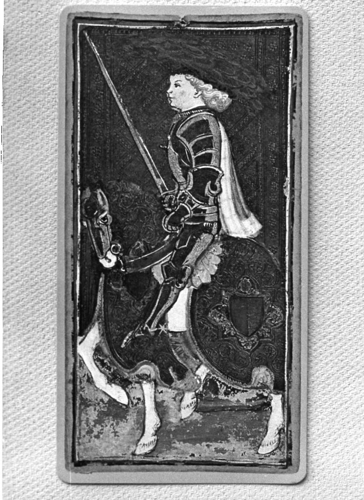cavallo di spade (miniatura, serie) di Bembo Bonifacio (sec. XV)
