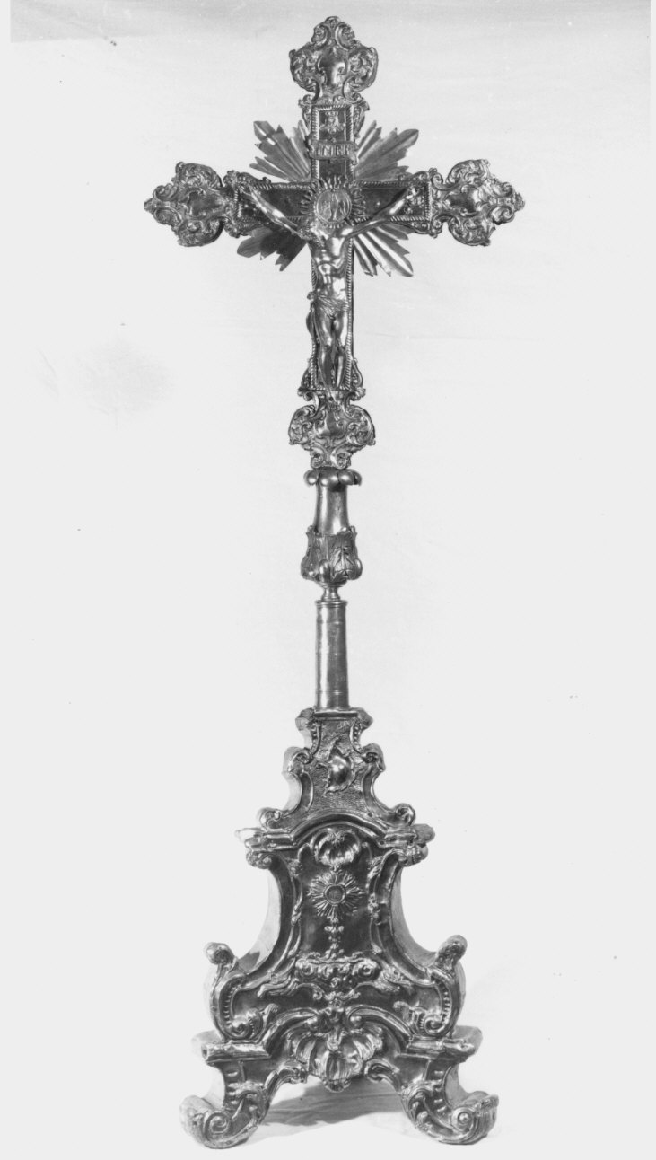 croce d'altare, opera isolata - bottega lombarda (seconda metà sec. XVII, sec. XVIII, sec. XIX)