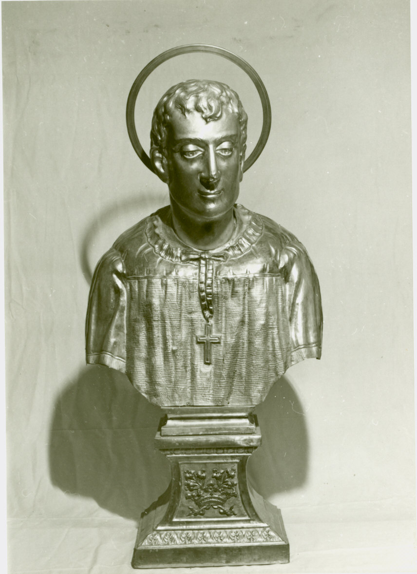 San Luigi Gonzaga (reliquiario - a busto, opera isolata) - bottega lombarda (fine/inizio secc. XIX/ XX)