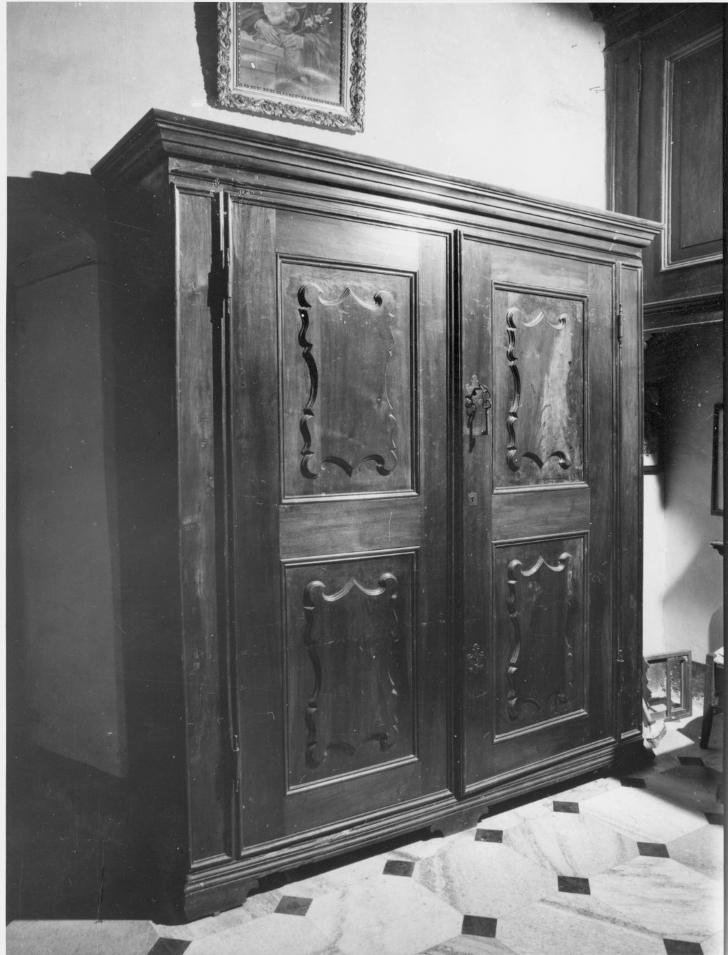 armadio da sacrestia, opera isolata - bottega lombarda (sec. XVIII)