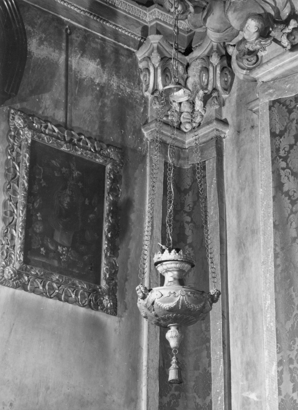 lampada pensile, coppia - bottega lombarda (prima metà sec. XIX)