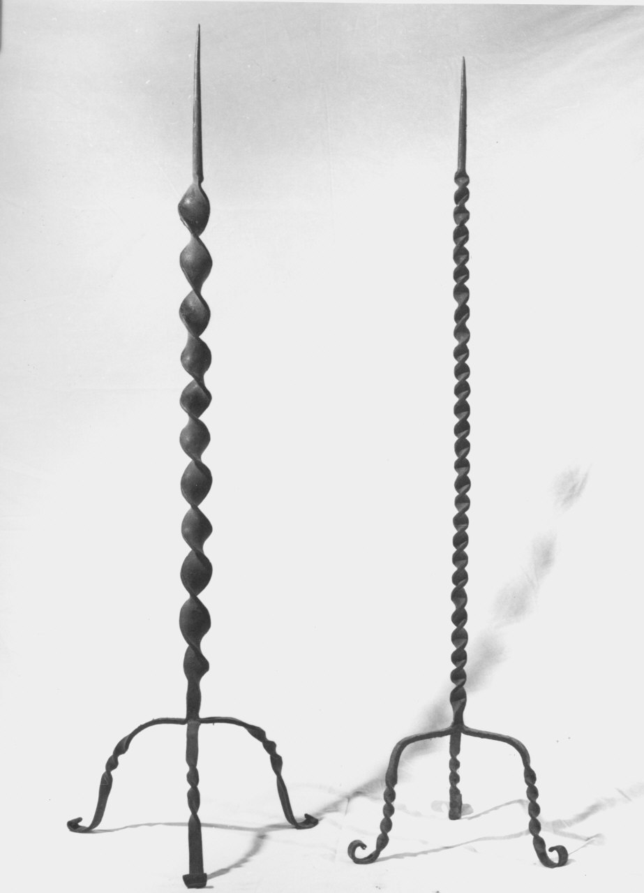 candelabro portatile, serie - bottega lombarda (sec. XVII)