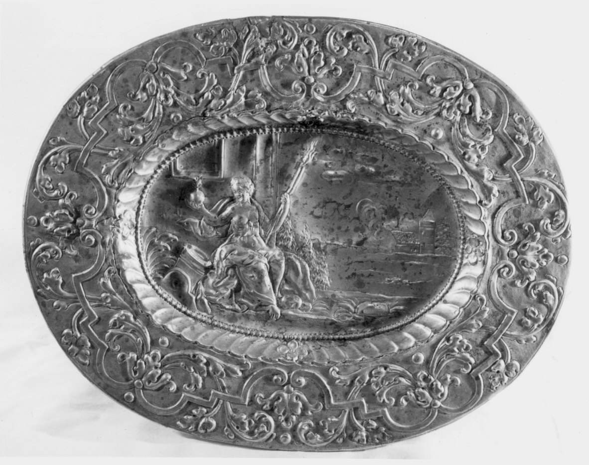 bacile, opera isolata - bottega lombarda (sec. XVIII)