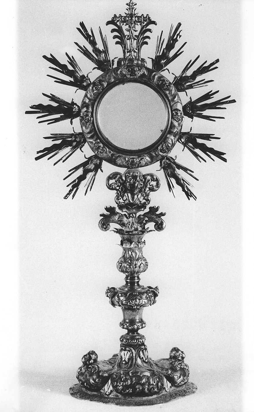 ostensorio - a raggiera, opera isolata - bottega lombarda (sec. XVIII)