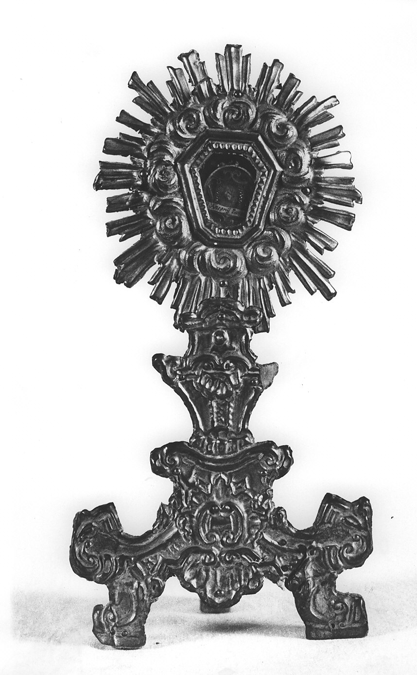 reliquiario - a ostensorio, opera isolata - bottega lombarda (sec. XVIII)