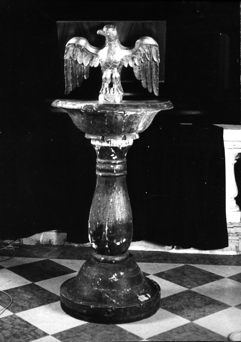 leggio a fusto, coppia - bottega italiana (inizio sec. XIX)