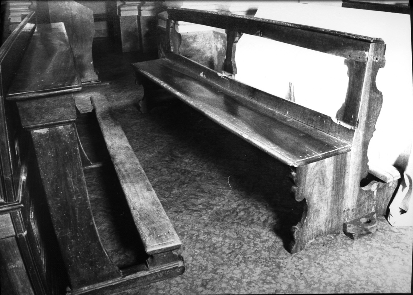 panca con inginocchiatoio, serie - bottega lombarda (sec. XVIII)