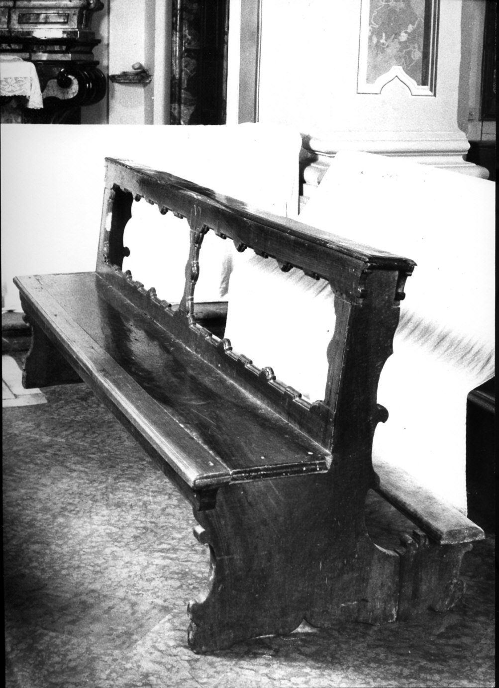 panca con inginocchiatoio, opera isolata - bottega lombarda (prima metà sec. XVIII)