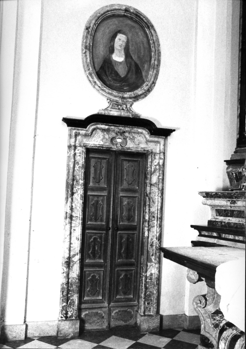 mostra di porta, coppia - bottega lombarda (sec. XVIII)