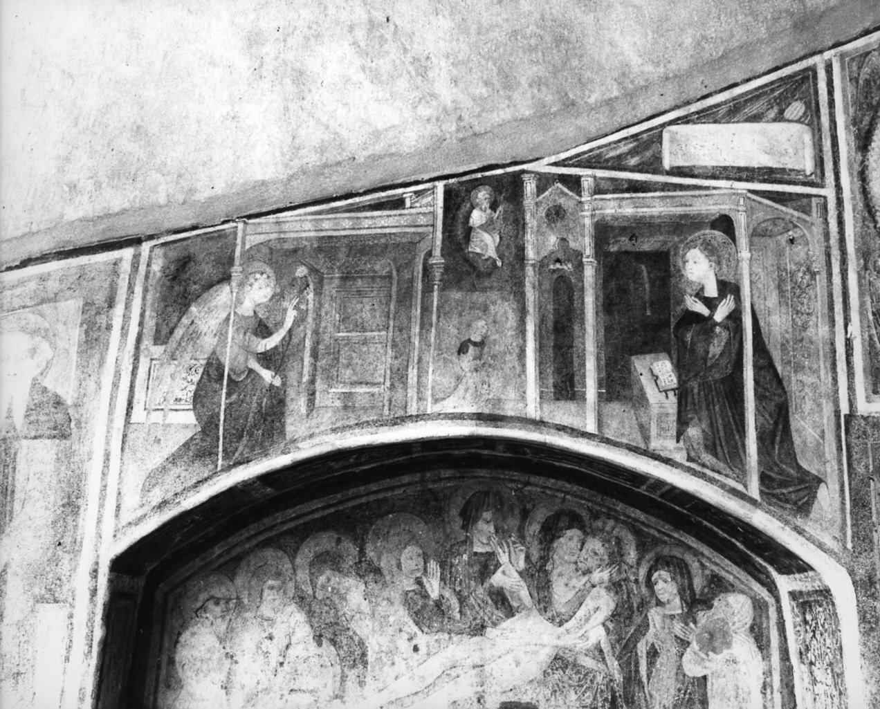 Annunciazione (dipinto murale, opera isolata) - ambito lombardo (primo quarto sec. XV)