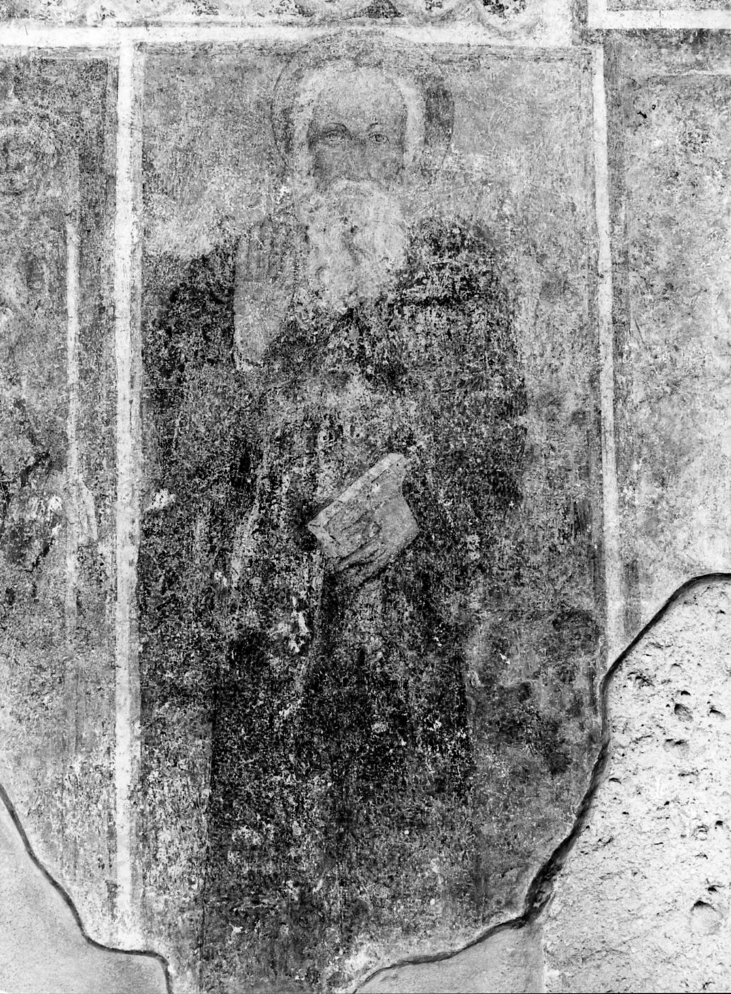 Sant'Antonio Abate (dipinto murale, frammento) - ambito lombardo (sec. XV)