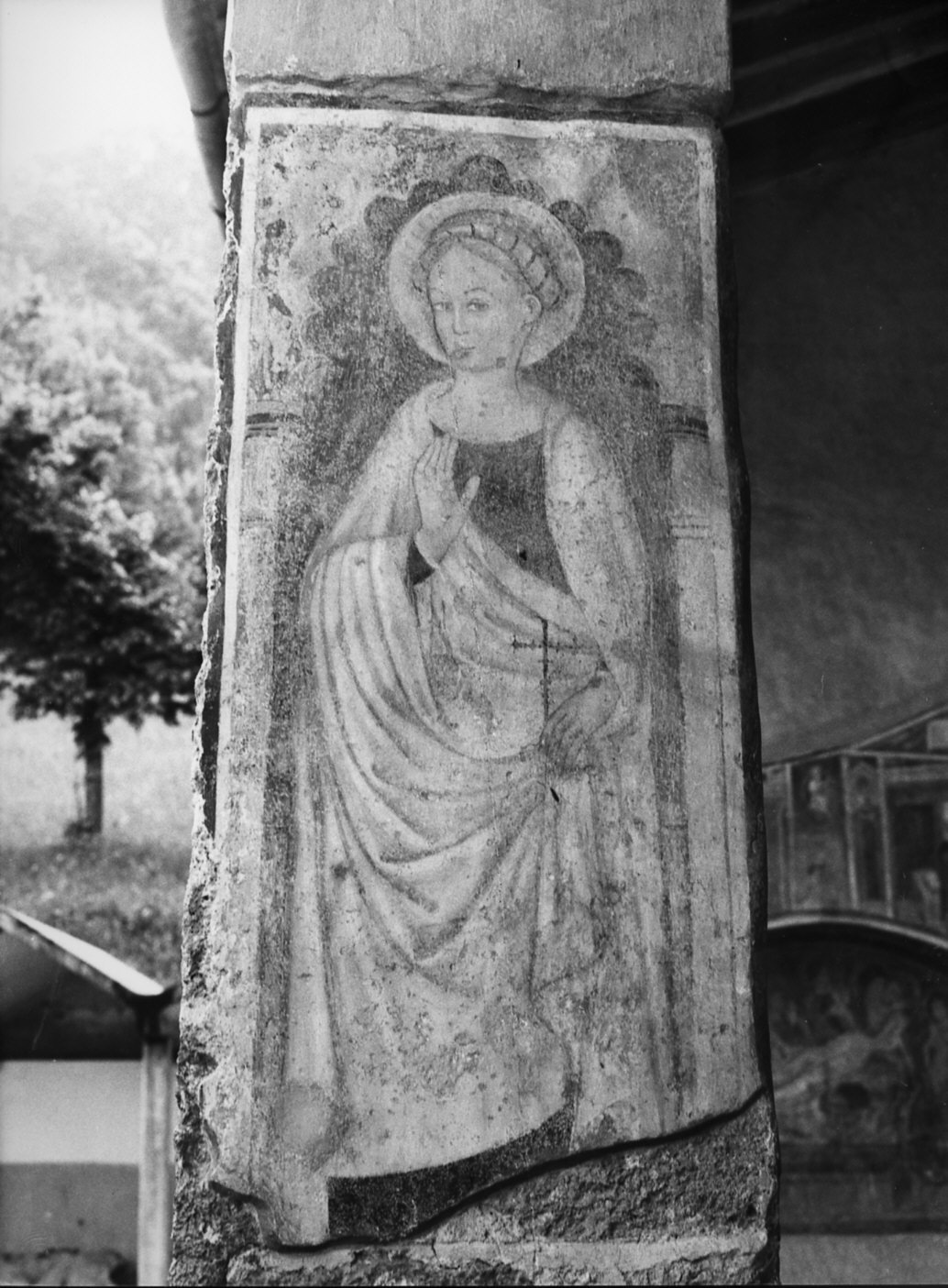 Santa Margherita d'Antiochia (dipinto murale, opera isolata) - ambito lombardo (secondo quarto sec. XV)