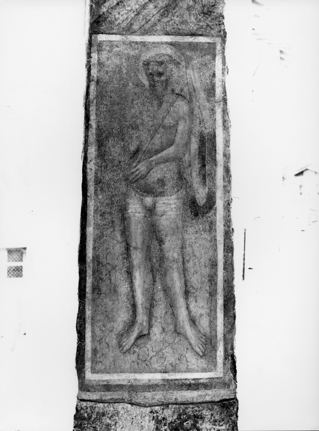 Cristo coronato di spine (dipinto murale, opera isolata) - ambito lombardo (prima metà sec. XV)