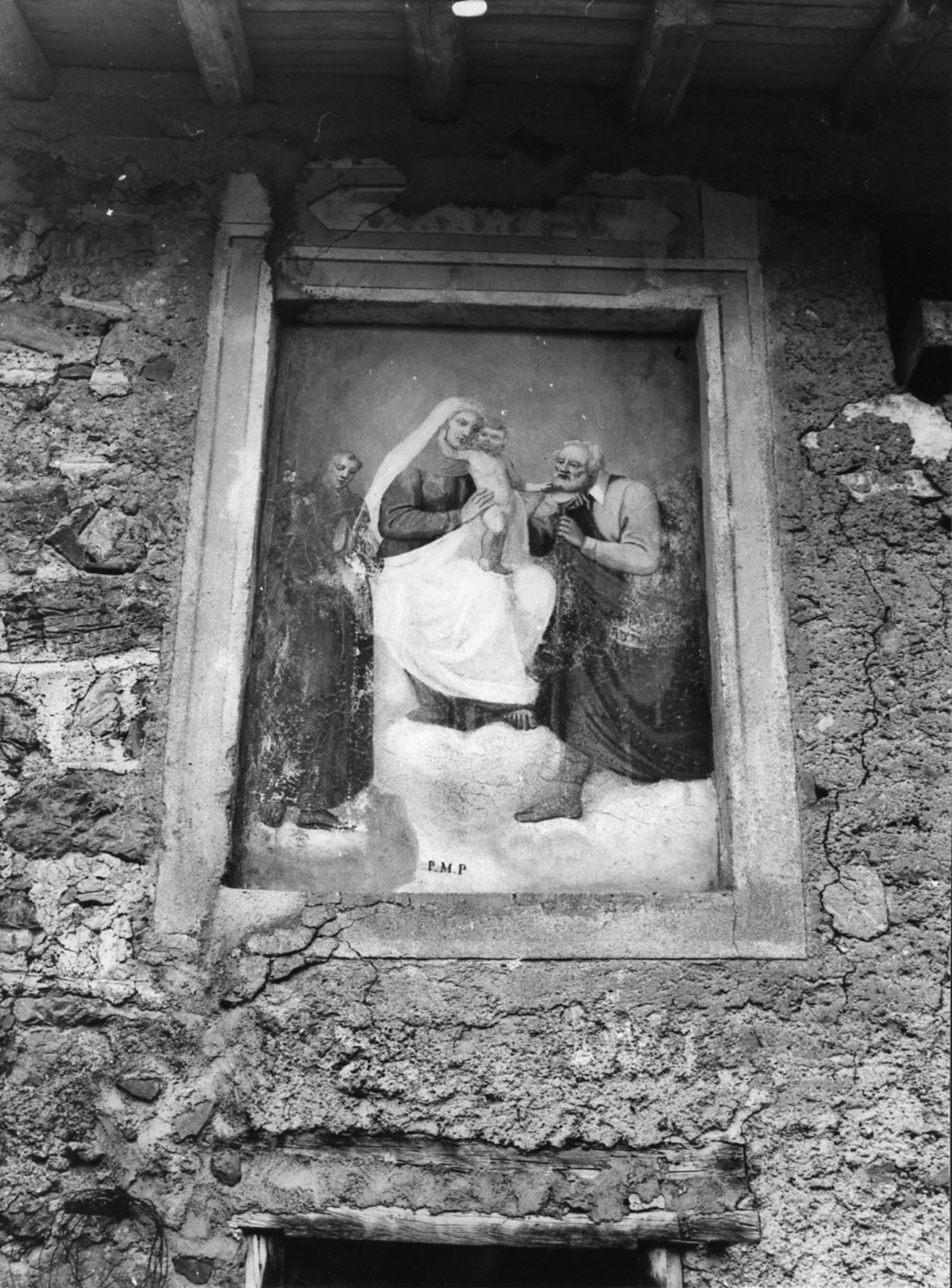 Madonna con Bambino, San Giuseppe e S. Antonio da Padova (dipinto murale, opera isolata) - ambito lombardo (sec. XIX)