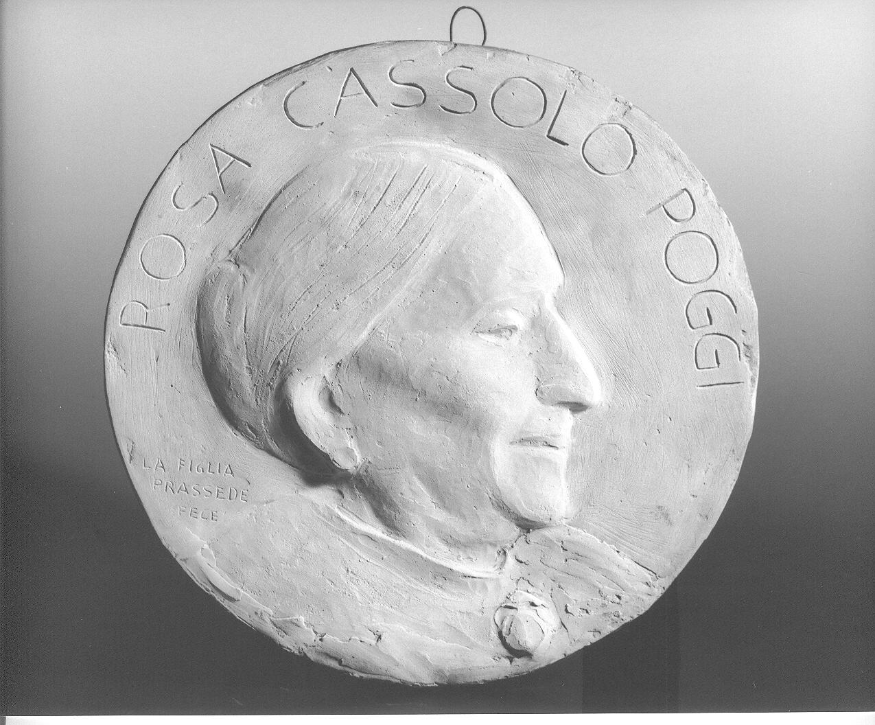 Profilo di Rosa Cassolo Poggi (rilievo, pendant) di Cassolo Bracchi Regina (attribuito) (sec. XX)