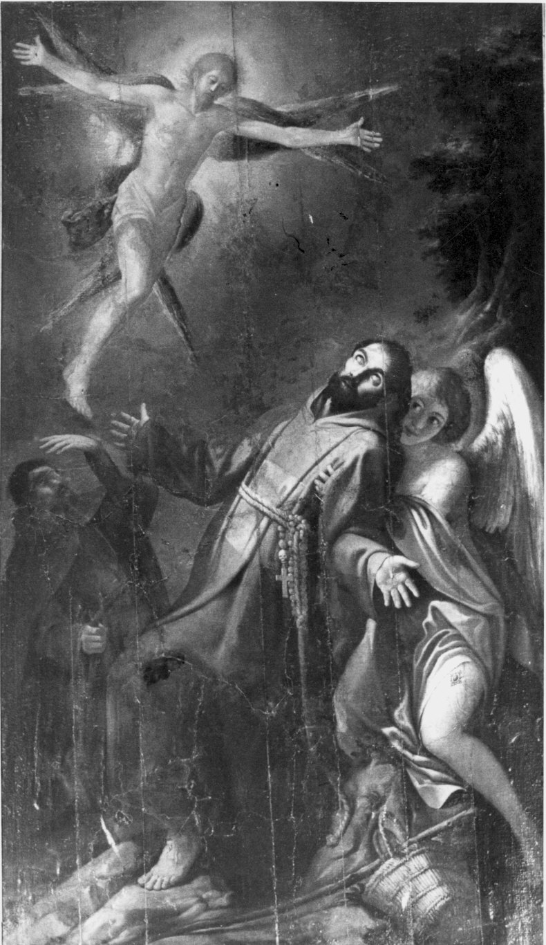 San Francesco d'Assisi riceve le stimmate (dipinto) - ambito lombardo (sec. XVIII)