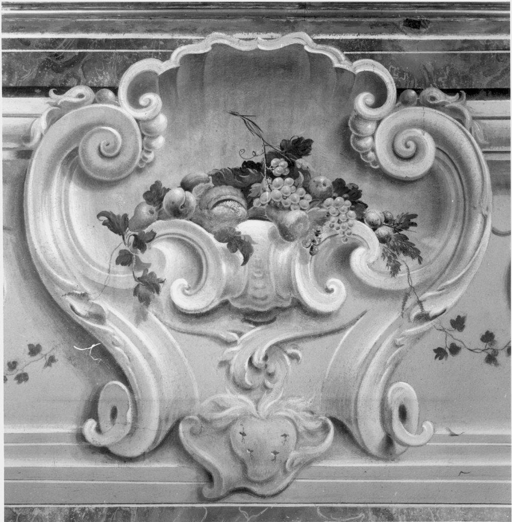 natura morta con frutta (dipinto murale) - ambito lombardo (sec. XVIII)