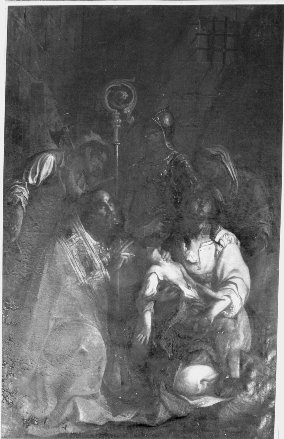 San Biagio guarisce un fanciullo (dipinto) - ambito lombardo (prima metà sec. XVII)