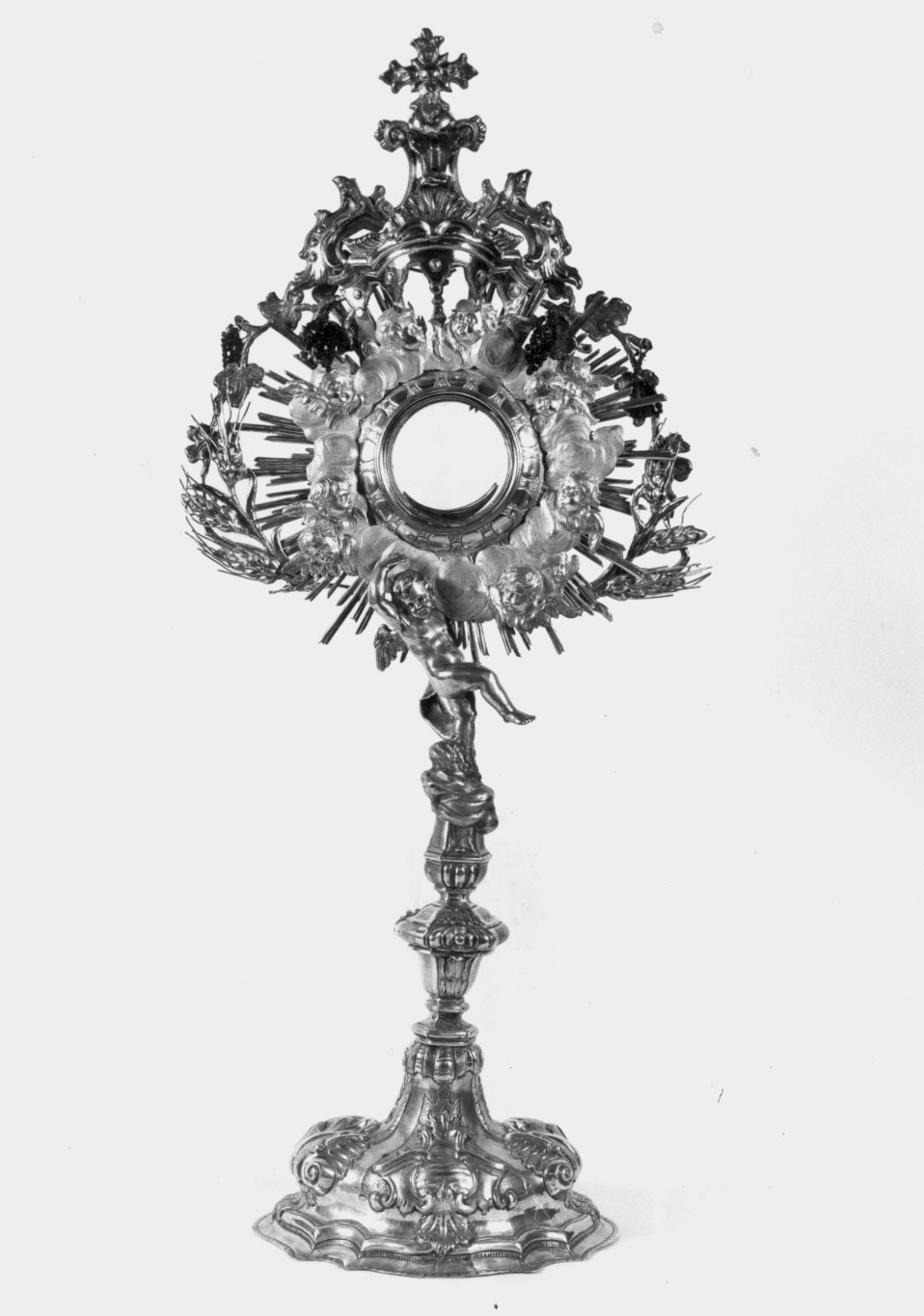 ostensorio - a raggiera - bottega lombarda (fine/inizio secc. XVIII/ XIX)