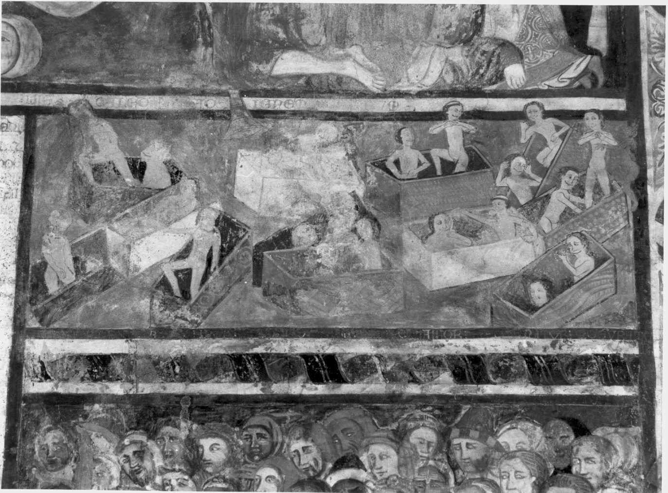 anime degli eletti richiamati dagli avelli (dipinto murale) - ambito lombardo (secondo quarto sec. XIV)