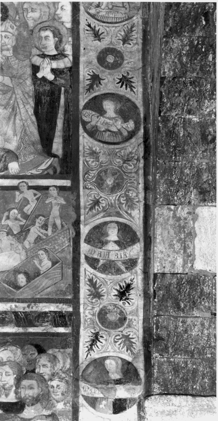 Virtù/ ? (dipinto murale) - ambito lombardo (secondo quarto sec. XIV)