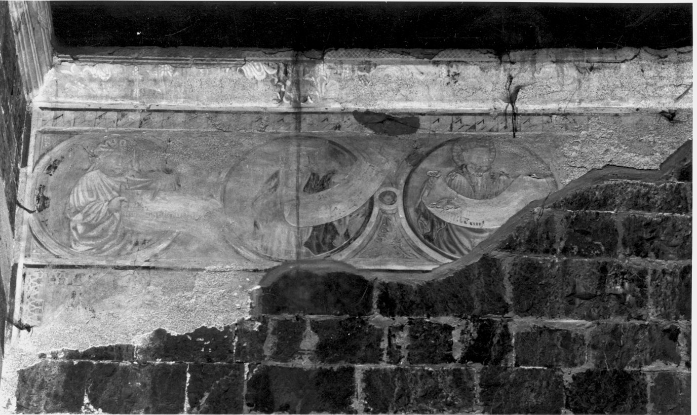 profeti in clipei (dipinto murale) - ambito lombardo (terzo quarto sec. XV)