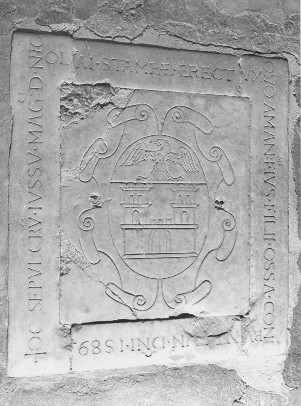 lapide tombale - bottega lombarda (ultimo quarto sec. XVI)