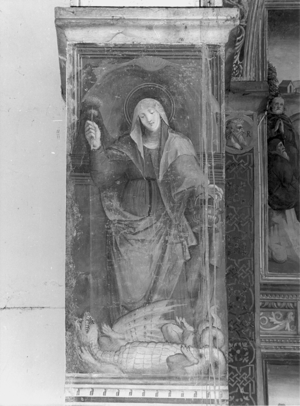 Santa Marta (dipinto murale, elemento d'insieme) di Pezzi Domenico (attribuito) (sec. XVI)