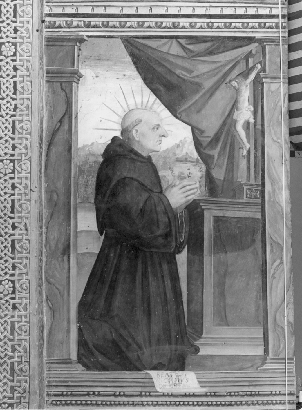 Beato Giorgio da Cremona (dipinto murale, elemento d'insieme) di Pezzi Domenico (attribuito) (sec. XVI)