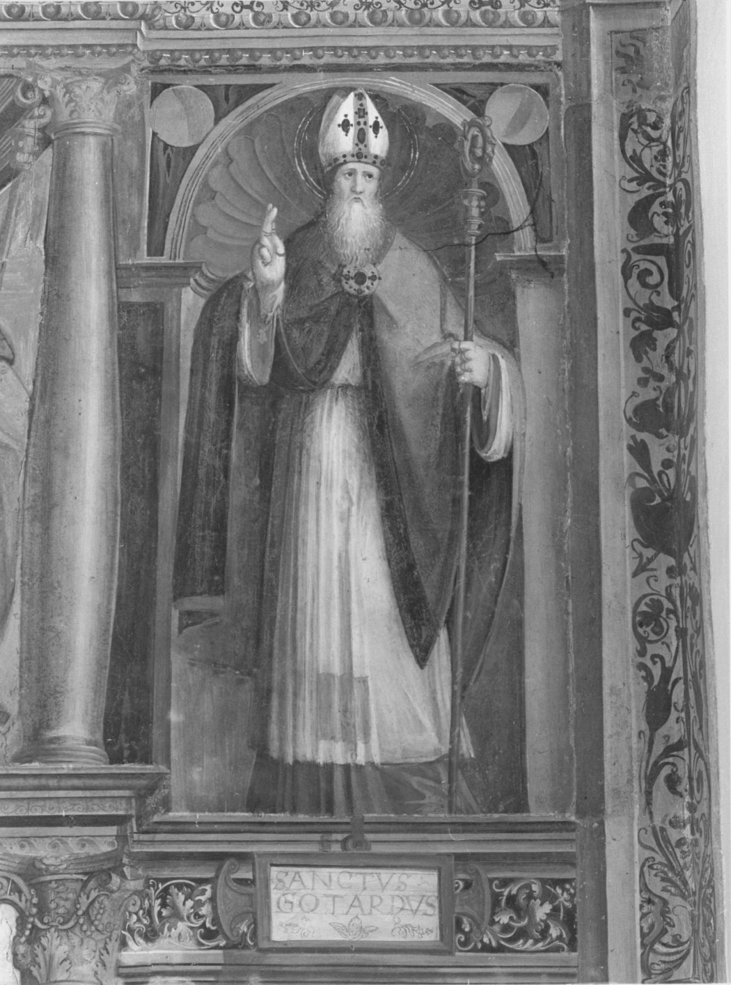 San Gottardo (dipinto murale, elemento d'insieme) di Pezzi Domenico (attribuito) (sec. XVI)