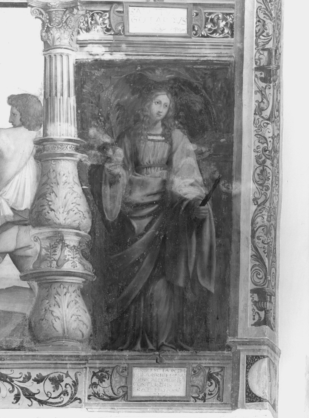Sant'Agata (dipinto murale, elemento d'insieme) di Pezzi Domenico (attribuito) (sec. XVI)